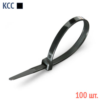 Кабельные стяжки стандартные нейлоновые черные (100 шт.)